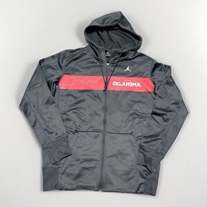 Michael Jordan Nike Oklahoma Sooners Men’s MED Black Full Zip Hoodie EUC
